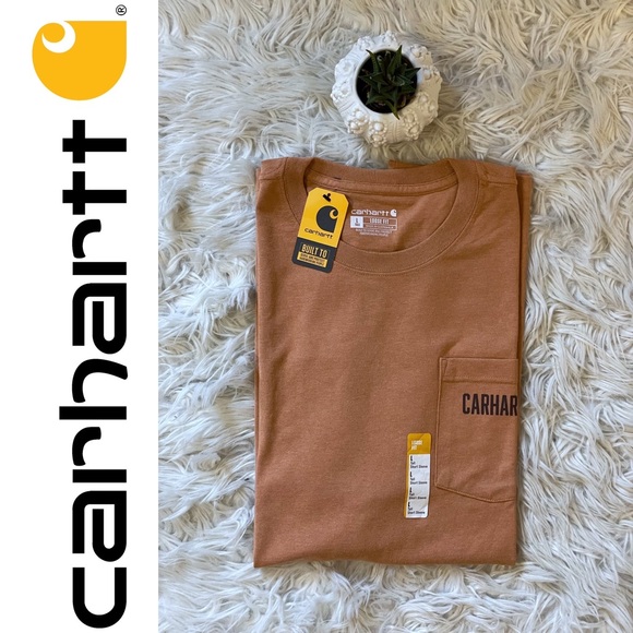 NWT Carhartt loose fit heavyweight s/s pocket C graphic t-shirt, tall L, ginger - Picture 11 of 16